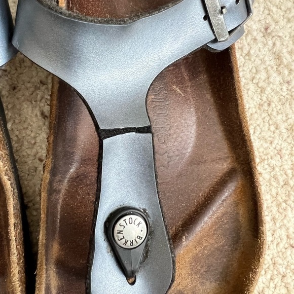 Birkenstock Gizeh Blue metallic sandals - Picture 3 of 5